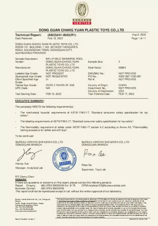 Certification Testing Product Test Report