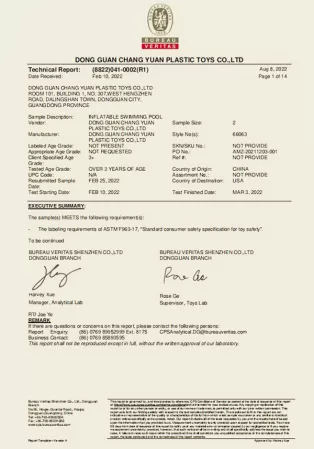 Certification Testing Product Test Report