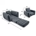 Inflatable Foldable PVC Flocking Sofa with Backrest Comfortable Lazy Leisure Sofa